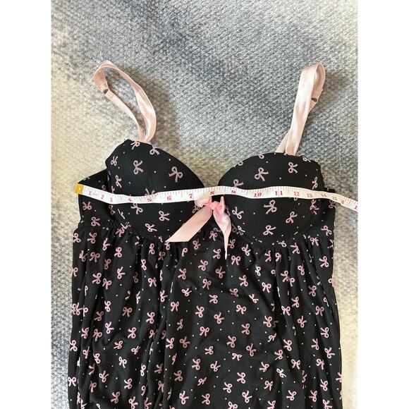 Elegance Babydoll Bow Coquette Lace Trim Lingerie TAGGED Large ACTUAL Medium - Picture 8 of 9